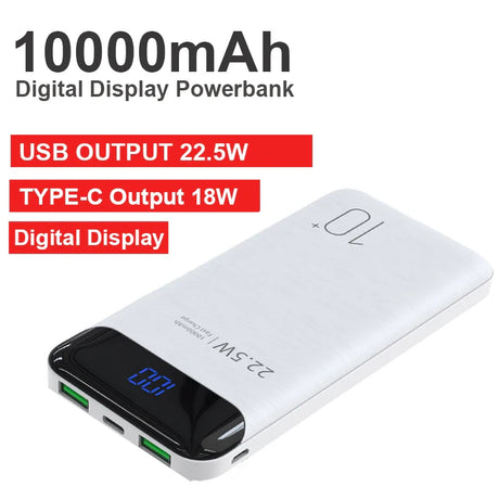 20000mAh Portable Power Bank External Battery Charger USB 22.5W USB TYPE C PD 20W Poverbank Phone Charger For Smart Mobile Phone