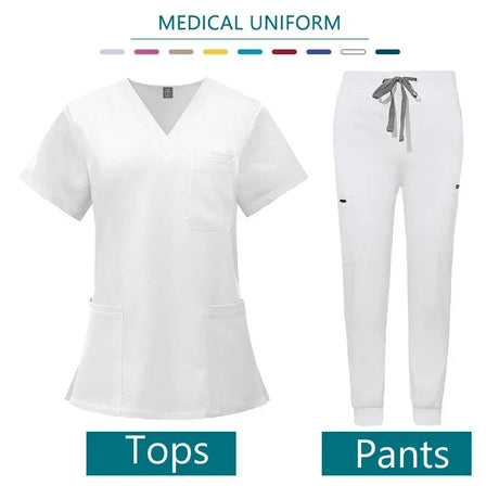 Nurse Uniform Woman Hospital Doctor Men's Medical Sweatshirt  Nursing Pants Unisex Workshop Uniforms Beauty SPA Work Clothes New