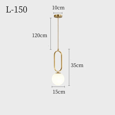 XCLuuHY Modern Pendant Light Nordic Minimalist Hanging Lamp Ceiling Decoration Glass Ball Lighting Living Bedroom Dining Room