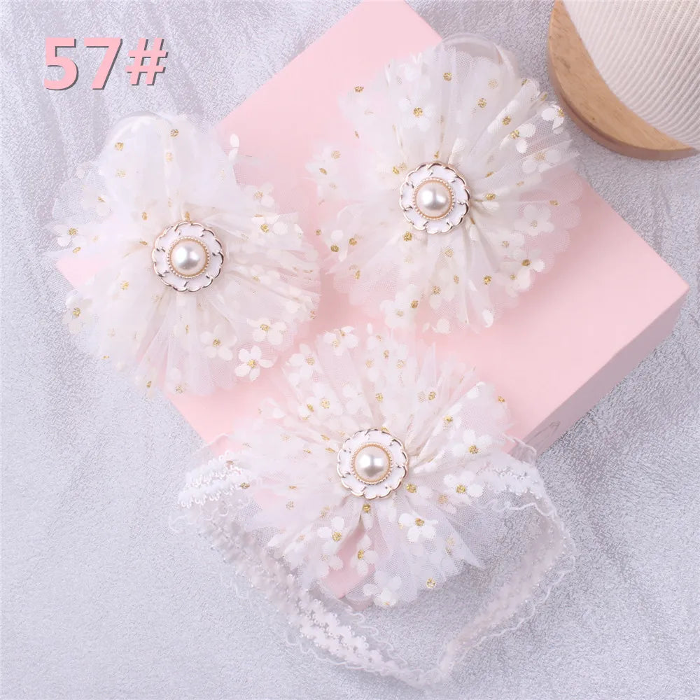 1 Set Cute Gift Bow Flowers Baby Girls Headband Socks Cartoon Animal Bow Newborn Girls Hair Band Kids Headwear Hair Accessories