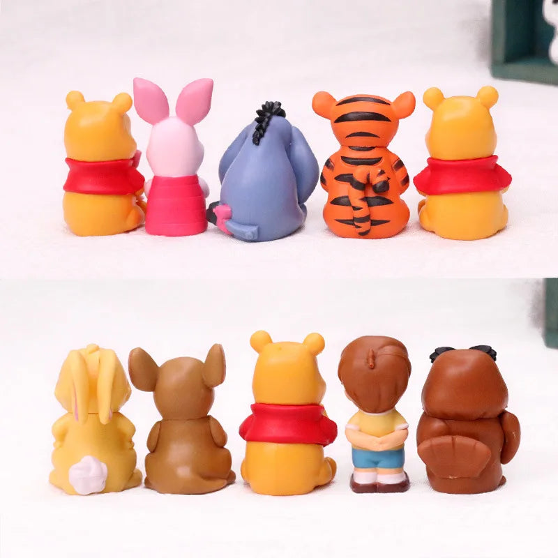 10pcs/set Cartoon Winnie The Pooh Action Figure Toy Pooh Bear Tigger Eeyore Piglet Action Figure Dolls Toy Gifts For Kids