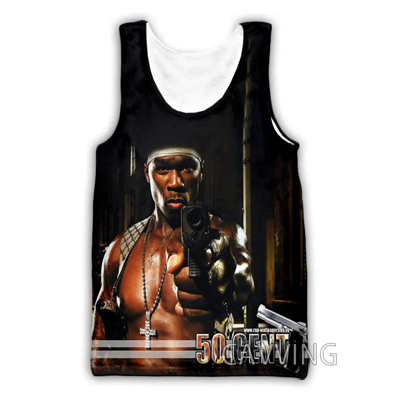 New Fashion Women/Men's 3D Print Rapper 50 Cent Tank Tops Harajuku  Vest  Summer Undershirt Shirts Streetwear  H01