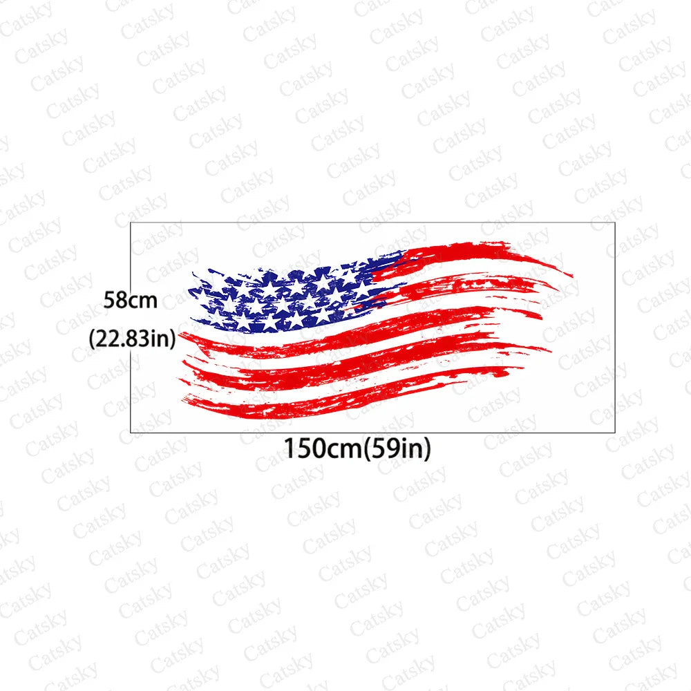 American flag Body Side Sticker Universal Vinyl Self-Adhesive Decorative Accessories Paint Wrap Car Decal Sticker