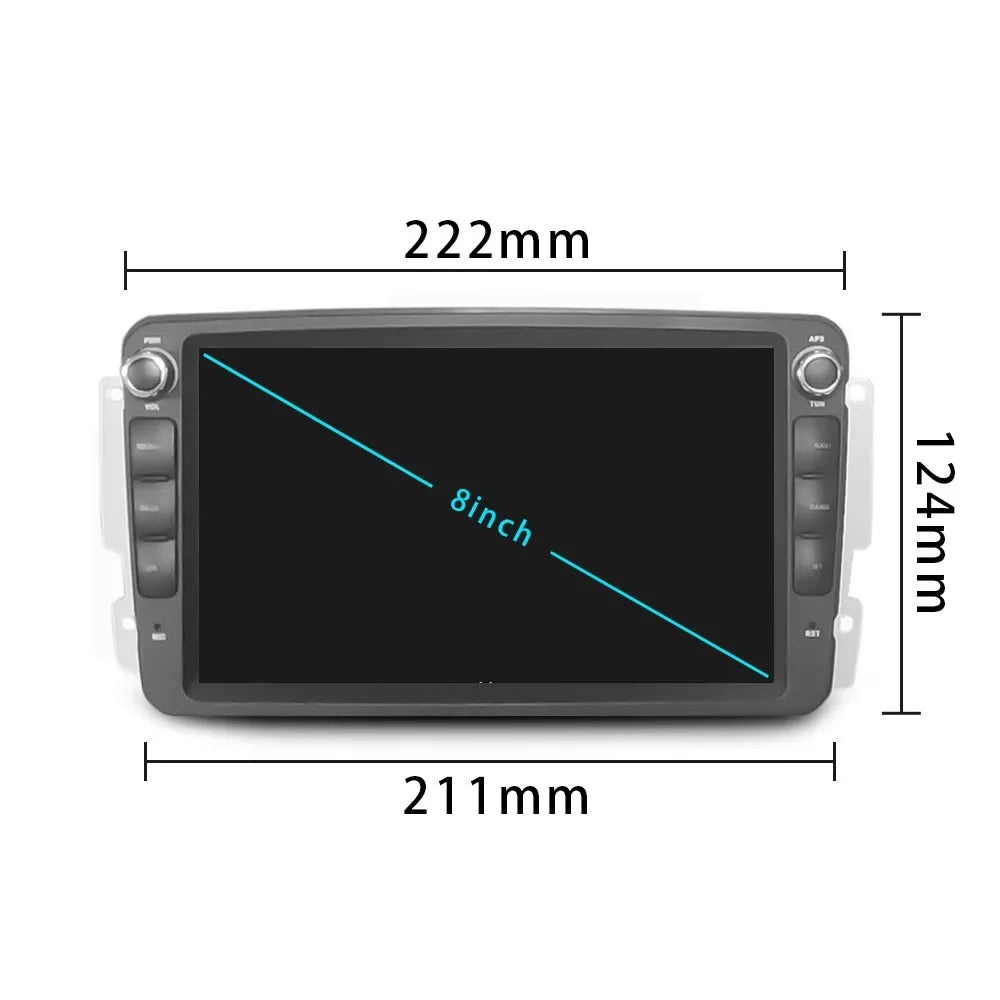 Android 13.0 8G+128G Carplay Auto 8" IPS DSP Car DVD Player GPS WIFI Bluetooth RDS Radio For Benz W209 W163 W203 W168 Viano Vito