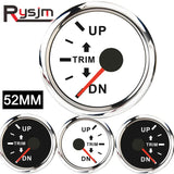 9-32V 52mm Trim Gauge Up to Down Waterproof Trim Meters Balance Instrument for Bus Auto Boat Truck 0-190ohm Trim Tilt Indicator