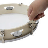 10 Inches Tambourine Adjustable Solid Wooden Panel Hand Held Bell Drum Percussion Music Toys For Kids Infant Enlightenment Tools