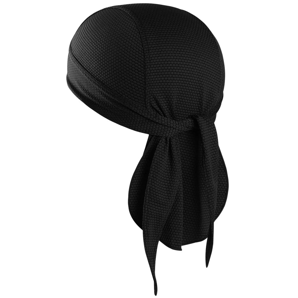 Durag Du-Rag Headwear Head Wrap Skull Cap Doo Do Rag Bandana Sports Beanies Hat Women Men Headscarf Cycling Pirate Caps Summer