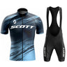 Men's Cycling Suit Jersey Mtb SCOTT Clothing Man Laser Cut Mens Sets Summer 2024 Complete Uniform Shorts Bib Short Jacket