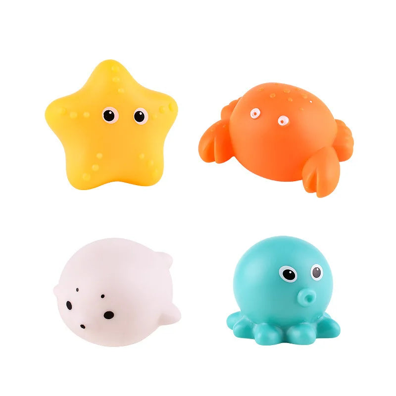 Children's bath toys Induction water play light-up animal bathroom toys light net fishing turtle coax baby