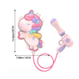 Water Backpack Cute Unicorn Water Blaster Toys Squirt Water Shooter with Tank for Summer Swimming Pool Beach Water Sand Toys Out