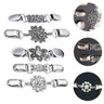 5 Pcs Alloy Sweater Clip Retro Scarf Vintage Cardigan Brooch Lapel Pin Jewelry Collar Material Miss Vest closure clips ladies