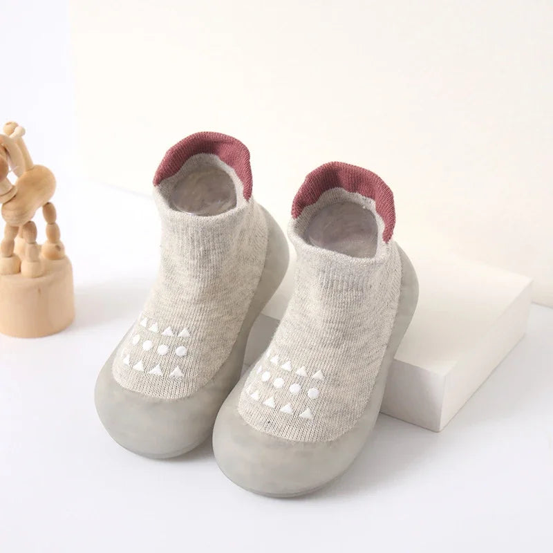 Baby Boy First Walkers Children Sock Shoes Non-slip Floor Socks Boy Girl Soft Rubber Sole Shoes Toddler Sock  Infant Booties