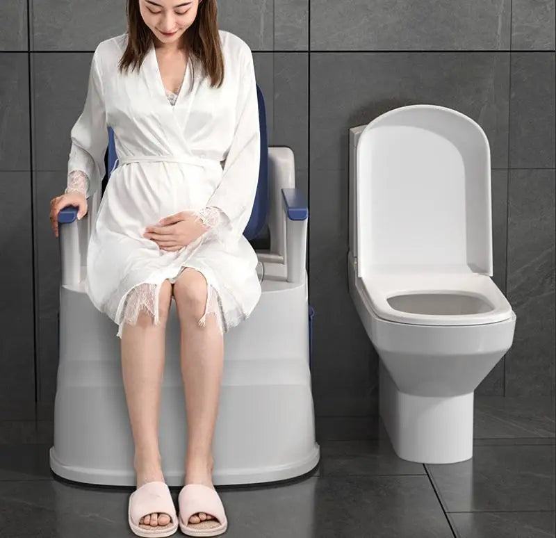 Movable Toilet Seat Chair Adult Commode For Elderly Pregnant Disabled Mobility Aids Comfortable Indoor Closestool