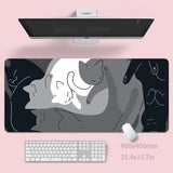 Cute Cat Large Mouse Pad 100x50cm Big Computer Pink Mousepads Gaming Mousepad Big Keyboard Mat Gamer Mouse Pads Desk Mats