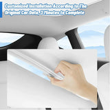 Sun Shades For Tesla Model 3+ Highland 2024 Y 2021-2023 Ice Cloth Buckle Sun Pare Glass Front Rear Sunroof Skylight Accessory