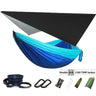 Oversized Double 118inx79in Hammock with Tree Straps and Rain Fly, Indoor Outdoor Backpacking Survival & Travel Camping Hammock