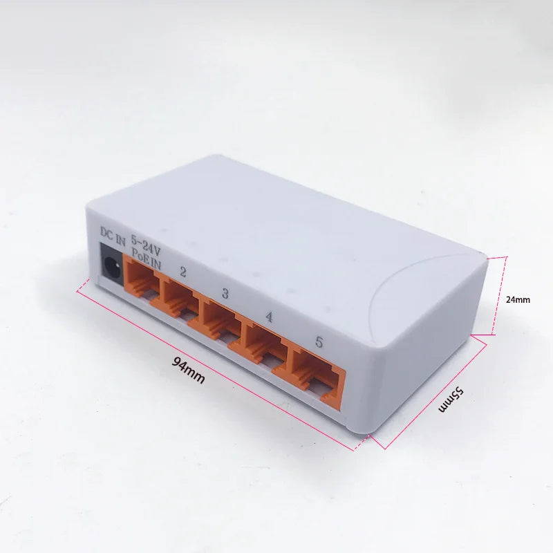 5 Port 1000Mbps Gigabit Network Switch Ethernet Smart Switcher High Performance RJ45 Hub Internet Splitter