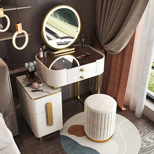 Classic Dressing Table Modern Organizers Mirror Vanity Storage Desk Dressing Table Multifunctional Penteadeira Luxury Furniture