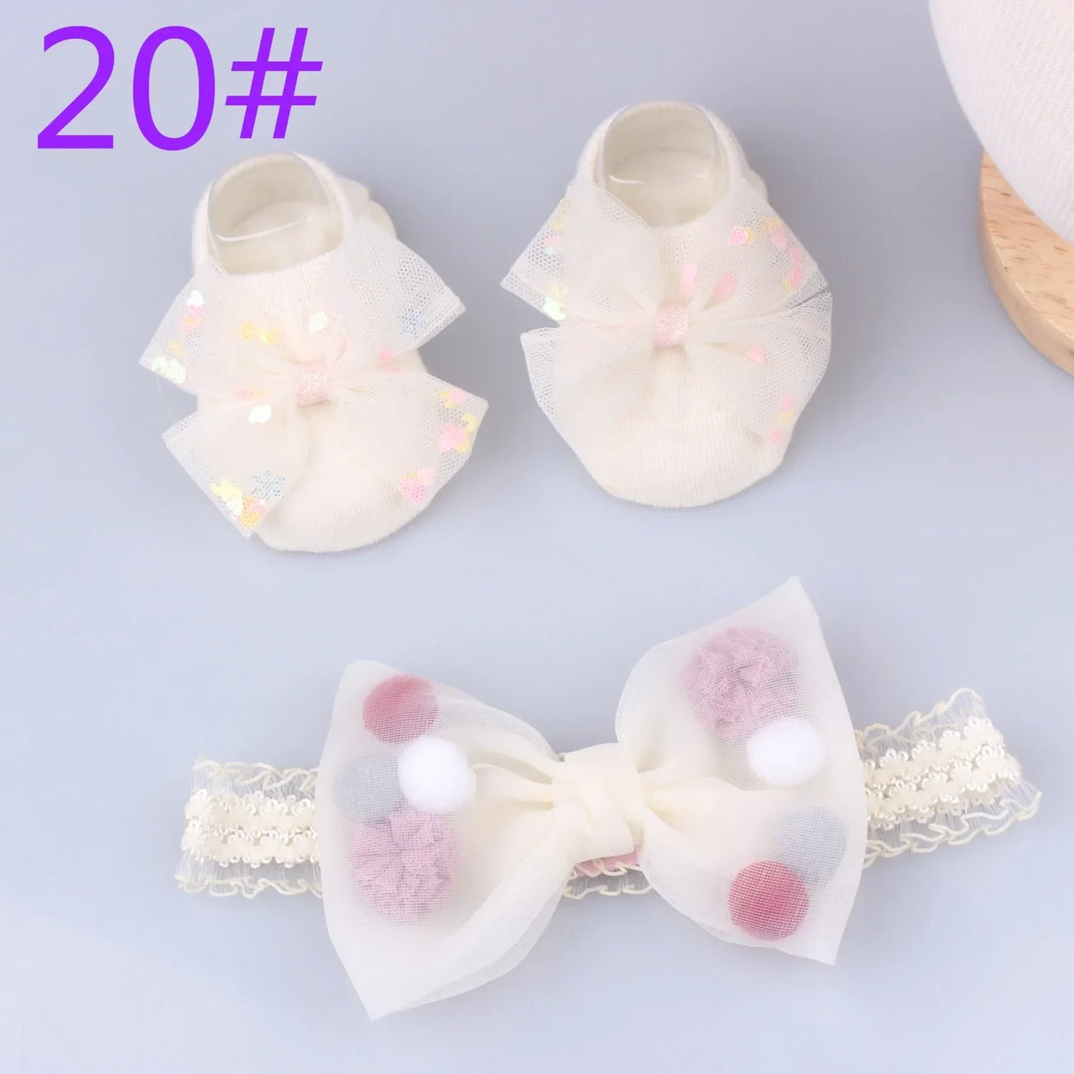 1 Set Cute Gift Bow Flowers Baby Girls Headband Socks Cartoon Animal Bow Newborn Girls Hair Band Kids Headwear Hair Accessories