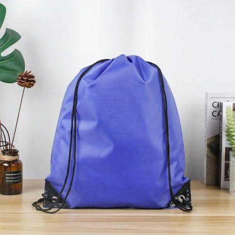 Riding Backpack Gym Drawstring Shoes Bag Clothes Backpacks WaterproofThicken Drawstring Belt Nylon Color Portable Sports Bag