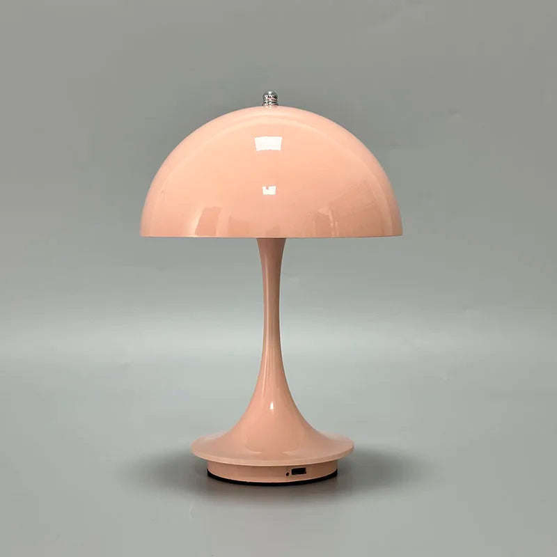 Wireless rechargeable lamp Portable Metal LED Dimming Metal lampshade H 23 cm USB charging