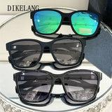 2024 Men Women Fashion Cycling Sun Glasses Travel Driving Fishing Male Eyewear UV400 Luxury Square Vintage Polarized Sunglasses