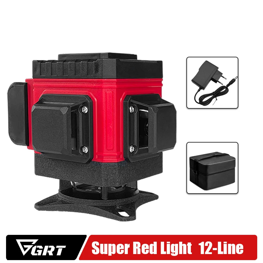 Laser Level Red Line Self Leveling 360 Horizontal And Vertical Super Powerful 8/12/16 Lines Laser Level with Rotaty Base