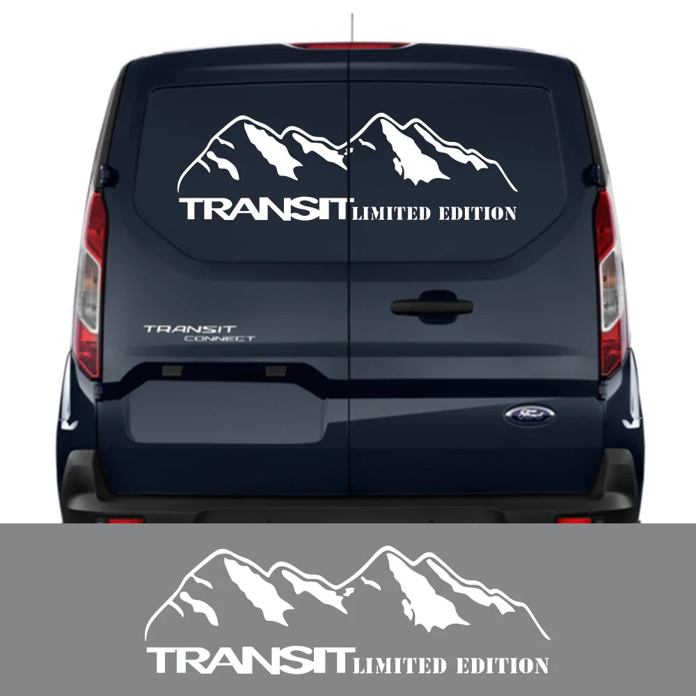 Car Body Side Stickers For Ford Transit Custom MK6 MK7 MK8 Camper Van Graphics Mountain Limited EDition Decal Tuning Accessories