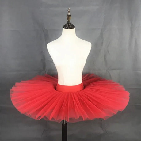 Professional Ballet Tutus Adult Child Stiff Pancake Half Ballet Tutu Girls Practice Tutu Skirts Kids White Platter Tutu 6 Layers