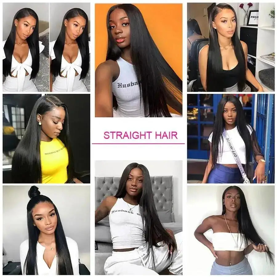 Straight Lace Front Wig 13x4 13x6 Human Hair Wigs For Women Peruvian Human Hair Remy Transparent HD 13x6 Lace Frontal Wigs