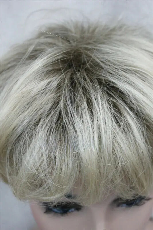 7Color Ladies Straight Women Short Brown Blonde Grey Natural Hair Wig