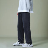 2023 New Brand Spring Men Korean Fashion Blue Pink White Jeans Streetwear Hip Hop Baggy Denim Trousers Straight Wide Leg Pants