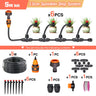 50-5M 13cm Stake Sprinkler Watering System Garden 60W Power Self-Priming Pump Automatic Irrigation Equipment 1/4”Hose Drip Kits