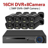 5MP 16PCS CCTV Camera Full Color Night Vision 16CH DVR Security Camera System Set XMEYE Video Surveillance AHD System Kit 8CH