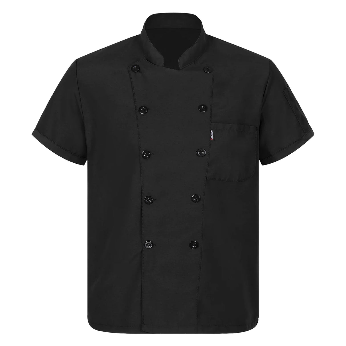 Adults Unisex Chef Shirt Women Mens Restaurant Work Shirt Uniform Stand Collar Chef Coat Canteen Hotel Cook Food Service Jacket