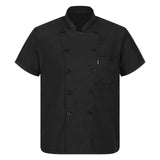 Adults Unisex Chef Shirt Women Mens Restaurant Work Shirt Uniform Stand Collar Chef Coat Canteen Hotel Cook Food Service Jacket