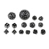 15pcs/set Acrylic Polyhedral Numeral Dice Set  D60 D30 D24 D20 D16 D12 D10 D8 D7 D5 D4 for   RPG  Toys