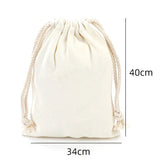 Canvas Bag Cotton Drawstring Drawstring Pocket Shopping Cotton Bag School Gym Travel Dustproof Handbag Blank girdle storage bag