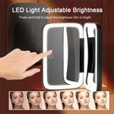 Mini Portable Folding Makeup Mirror With Led Lights 5X Magnifying Compact Pocket Travel Aesthetic Vanity Mirrors Make Up Tools