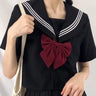 Japanese School Uniform Suit Sailor JK S-2XL Basic Cartoon Girl Navy Sailor Uniform Black sets Navy Costume Women girl costume