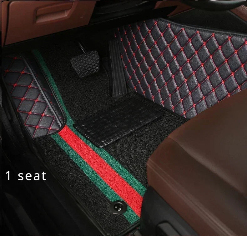 Customized Style Luxury Double Layer Car Floor Mat for BMW 5 Series E39 1995-2004 E60 F10 G30 2017-2022 Interior Details