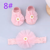 1 Set Cute Gift Bow Flowers Baby Girls Headband Socks Cartoon Animal Bow Newborn Girls Hair Band Kids Headwear Hair Accessories