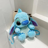 large Cartoon Blue Stitch Plush Backpack Cute Stitch Backpacks Stuffed Plush Dolls For Girls Bags Soft Christmas Gift