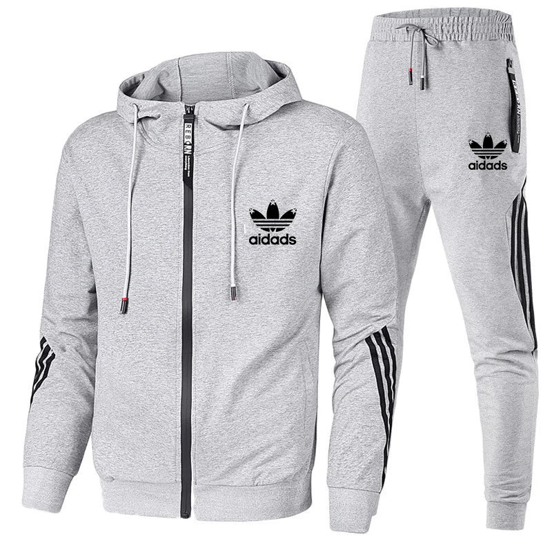 Men's Sets 2024 Spring Sportswear Fashion Casual Zipper Hoodie + Pants 2-piece Set Jogging Fitness Sports Men's Suit Clothing