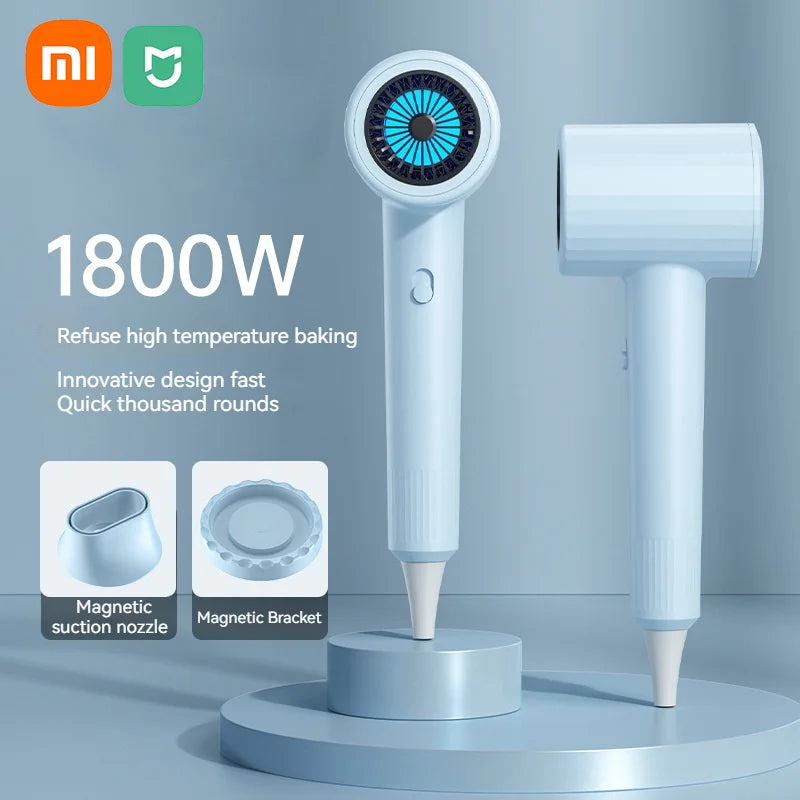 Xiaomi Mijia New High Speed Hair Dryers High Power 1800W Constant Temperature Blue Light Hair Care Quick Dry Home Blow Drier