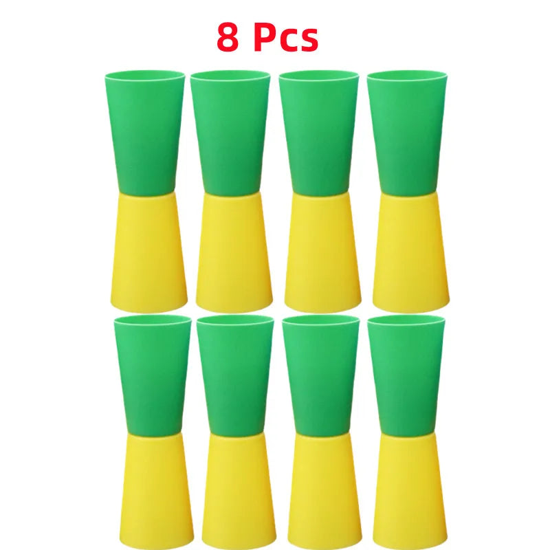 Multi Person Outdoor Sports Flip Cup Toys Kids Fun Game Flip Cup Shuttle Run Agility Cone Body Coordination Sports Equipment