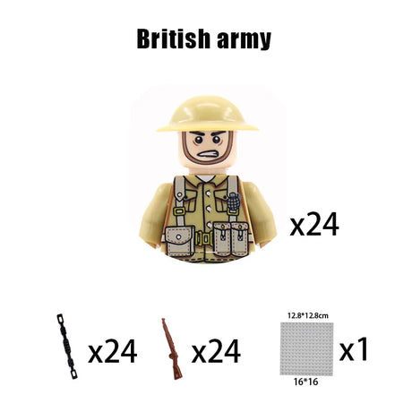 New WW2 Military Building Block Germany US British French Soviet Italian Action Figure Soldier Army Weapon Bricks Kids War Toys