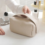 Toast PU Makeup Bag Waterproof Leather Clutch Cosmetic Pouch Large Travel Washbag