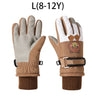 Winter Kids Gloves Thickened Warm Ski Five-Finger Gloves for Children Non-Slip Windproof Boys Girls Snow Accessories 4-12 Years