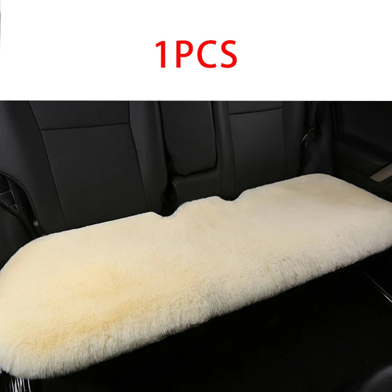 Car Seat Covers Wool Fur Capes for Cars Seat Protection Plush Material Warm Winter Suit Most Cushion Heated Interior Accessories